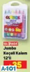 GLOBOX JUMBO KEÇELİ KALEM 12'Lİ GLOBOX JUMBO KEÇELİ KALEM 12'Lİ